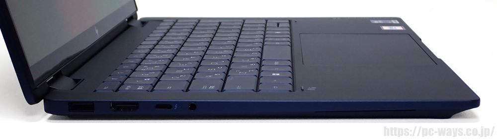 HP OmniBook X Flip 14-kb 左側面インターフェイス